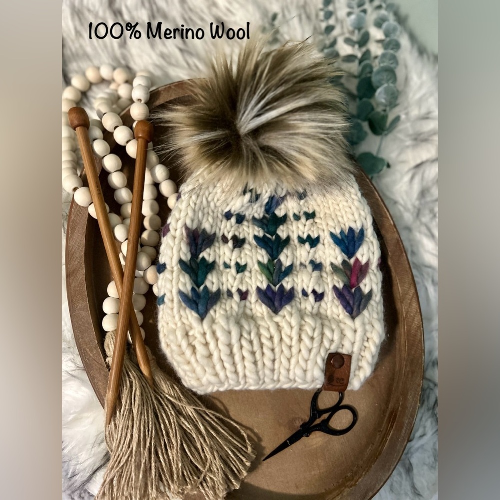 Hand knit beanie